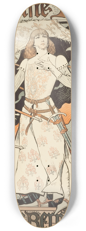 Eugne Grasset - Jeanne dArc-Sarah Bernhardt 8.25 inch art skate deck