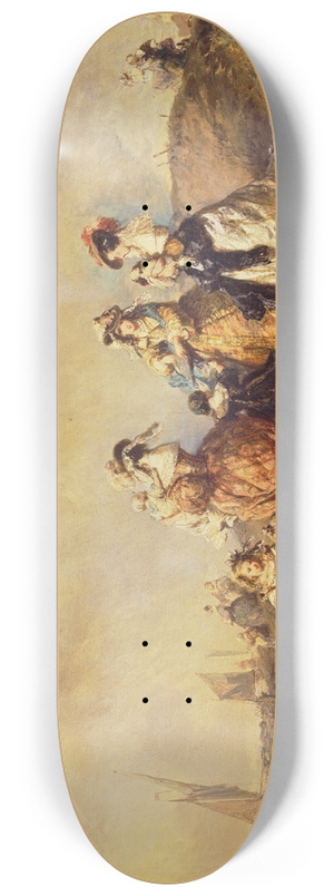 Eugne Isabey - A Promenade by the Sea 8.25 inch art skate deck