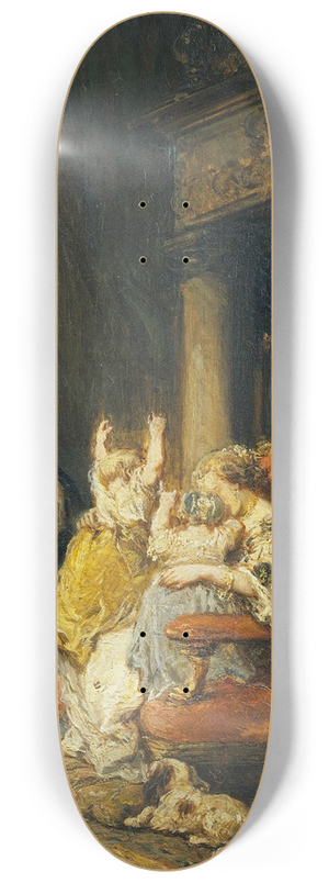 Eugne Isabey - The Young Mother 8.25 inch art skate deck