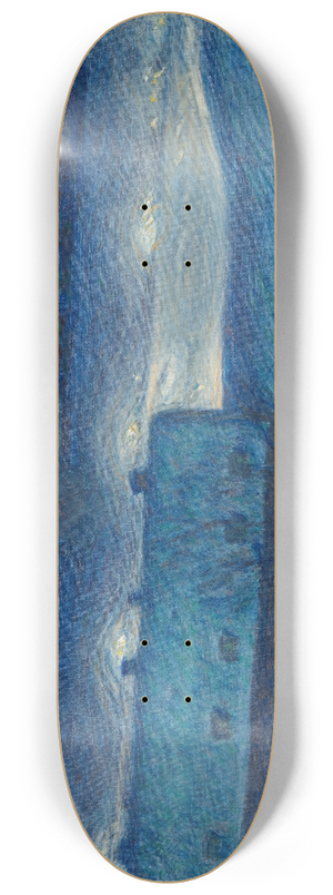 Eugne Jansson - Winter Night on the Quay 8.25 inch art skate deck