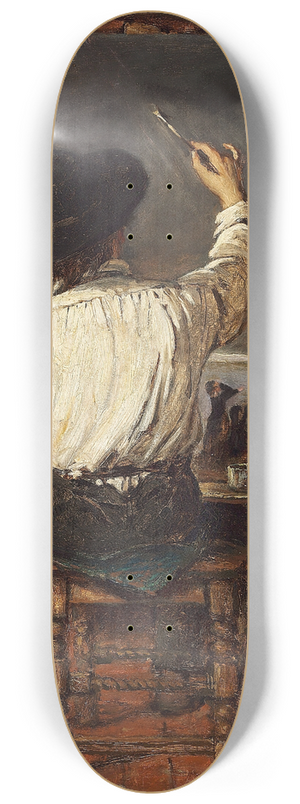 Eugne Joors - A painter at the easel 8.25 inch art skate deck