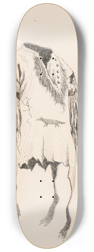 Frederic Remington - Illustration for The Song of Hiawatha 8.25 inch art skate deck
