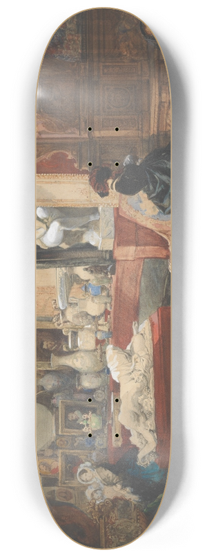 Eugne Lami - Interior of a Museum 8.25 inch art skate deck