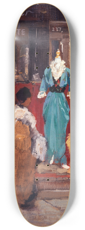 Eugne Louis Gillot - Devanture dune boutique de mode. 8.25 inch art skate deck