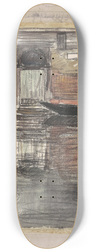 Eugne Vail - Reflections, Venetian Canal 8.25 inch art skate deck