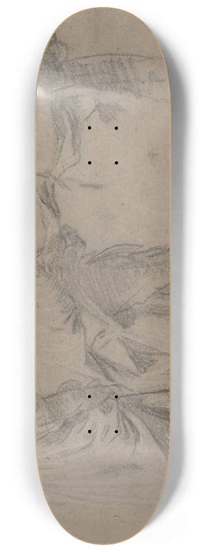 Eustache Le Sueur - A Judge and Two Gentlemen Lawyers 8.25 inch art skate deck
