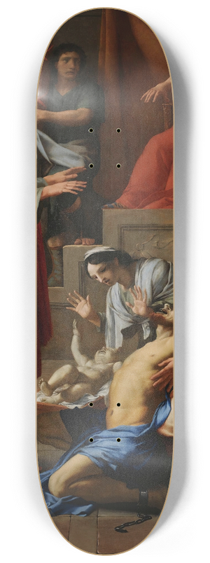 Eustache Le Sueur - Saint Paul Exorcizing A Possessed Man 8.25 inch art skate deck