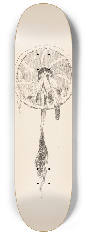 Frederic Remington - Shield, illustration for The Song of Hiawatha 8.25 inch art skate deck