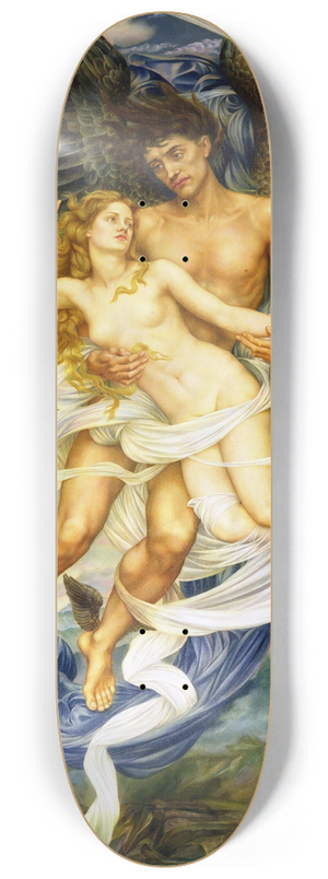 Evelyn De Morgan - Boreas and Oreithyia 8.25 inch art skate deck