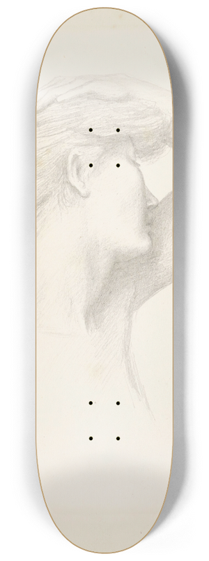 Evelyn De Morgan - Study For Luna 8.25 inch art skate deck