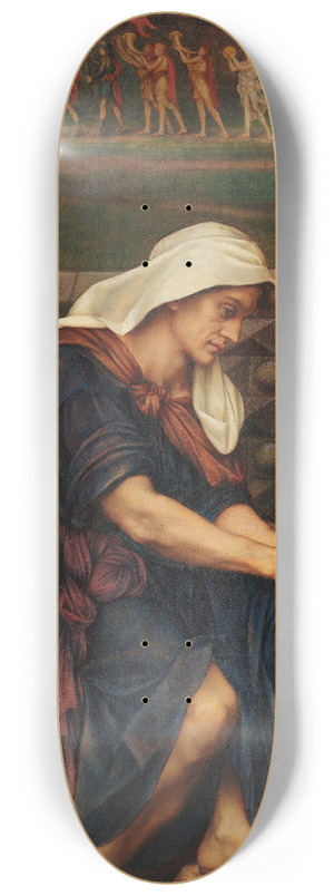 Evelyn De Morgan - The Poor Man who Saved the City 8.25 inch art skate deck