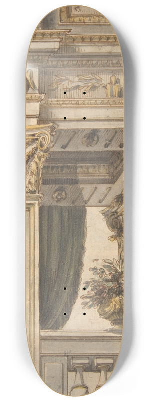 Faustino Trebbi - Design for Part of a Wall Elevation with a Balcony flanking an Arch 8.25 inch art skate deck