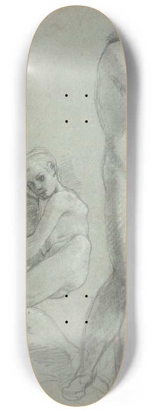 Federico Barocci - Two Nude Youths (recto) 8.25 inch art skate deck