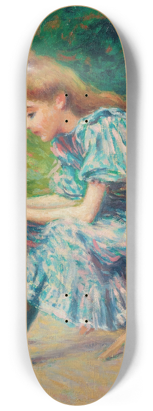 Federico Zandomeneghi - Reading young lady (La liseuse) 8.25 inch art skate deck