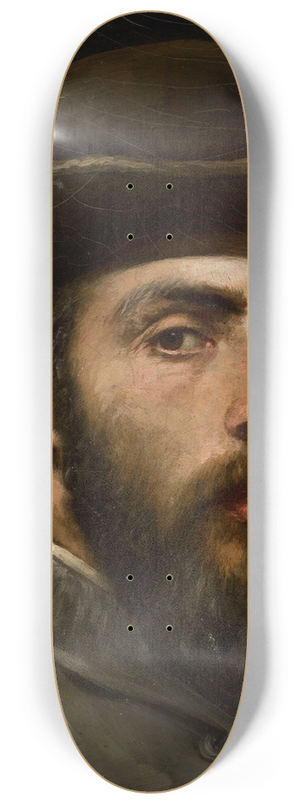 Feliks Cichocki - Self-portrait in a hat 8.25 inch art skate deck