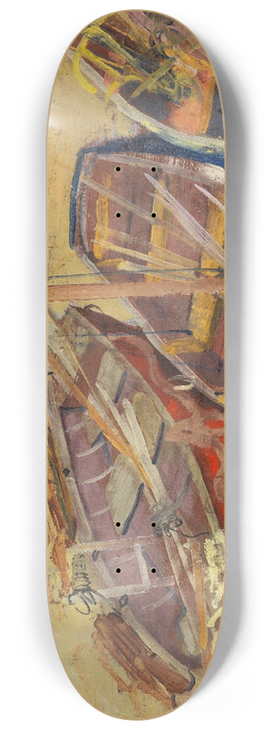 Felix Nussbaum - Fischerboote am Strand 8.25 inch art skate deck