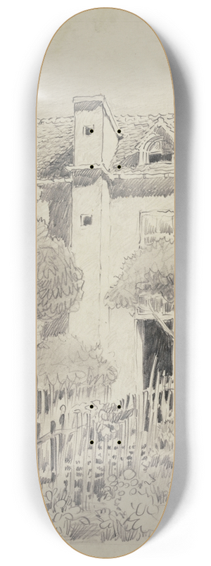 Ferdinand Boberg - Cour dune maison 12 rue Cortot 8.25 inch art skate deck