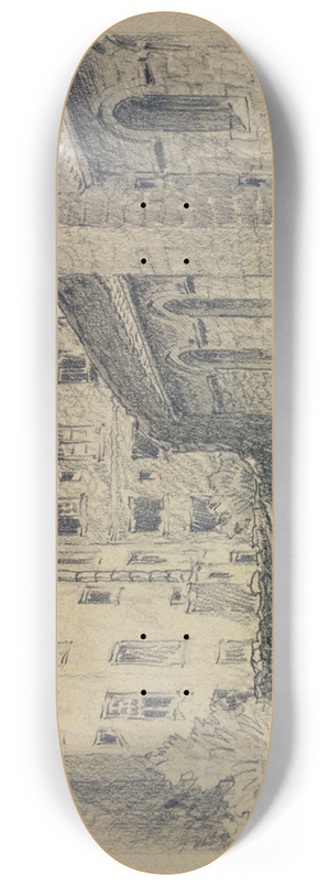 Ferdinand Boberg - Dans la cour de Saint-Julien-le-Pauvre 8.25 inch art skate deck
