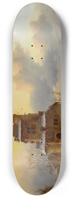 Frederik Marinus Kruseman - Winter Landscape with Skaters 8.25 inch art skate deck Frederik Marinus Kruseman - Winter Landscape with Skaters 8.25 inch art skate deck
