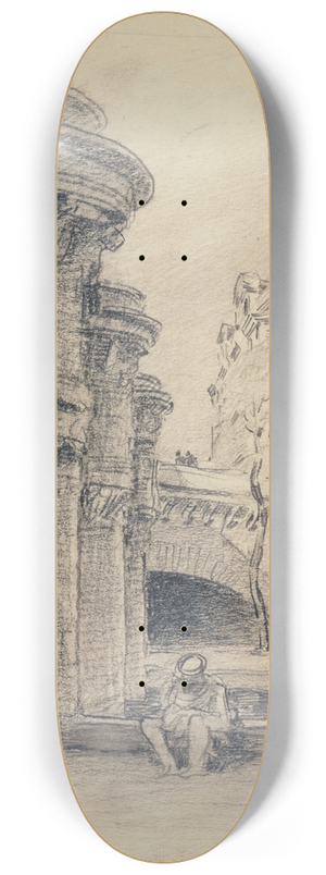 Ferdinand Boberg - Trois piles du Pont-Neuf 8.25 inch art skate deck