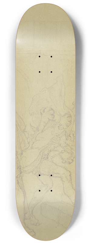 Ferdinand Fellner - Faust und Mephisto vor Gretchens Haus 8.25 inch art skate deck