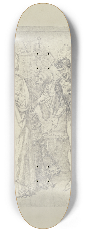 Ferdinand Fellner - Mephisto bei Gretchen im Zimmer 8.25 inch art skate deck
