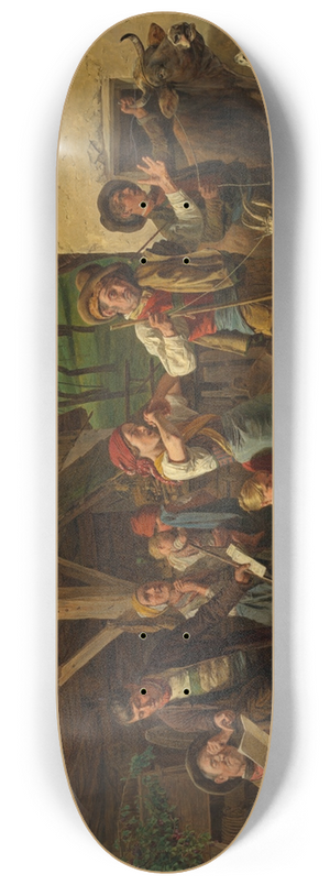 Ferdinand Georg Waldmller - Die Pfndung 8.25 inch art skate deck