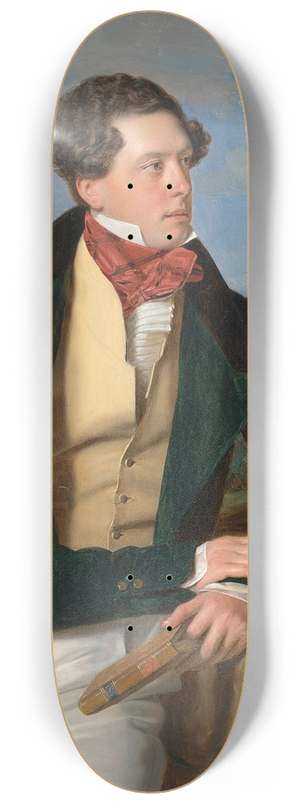 Ferdinand Georg Waldmller - The Actor Maximilian Korn in a Landscape 8.25 inch art skate deck