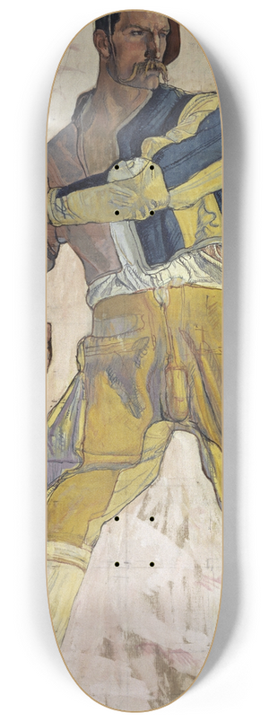 Ferdinand Hodler - Warrior with halberd 8.25 inch art skate deck