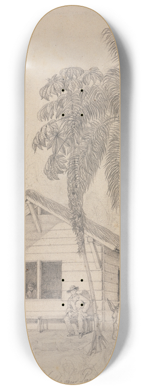 Ferdinand Keller - Htte von Parahyba 8.25 inch art skate deck