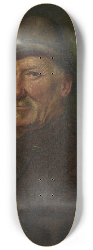 Ferdinand Keller - Portrait of a Hunter 8.25 inch art skate deck
