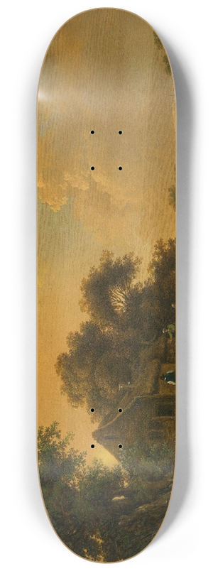 Ferdinand Kobell - Evening Landscape 8.25 inch art skate deck