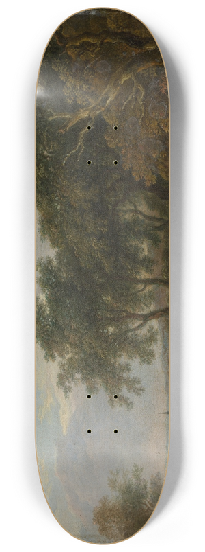 Ferdinand Kobell - Waldlandschaft mit Hirt und Herde 8.25 inch art skate deck