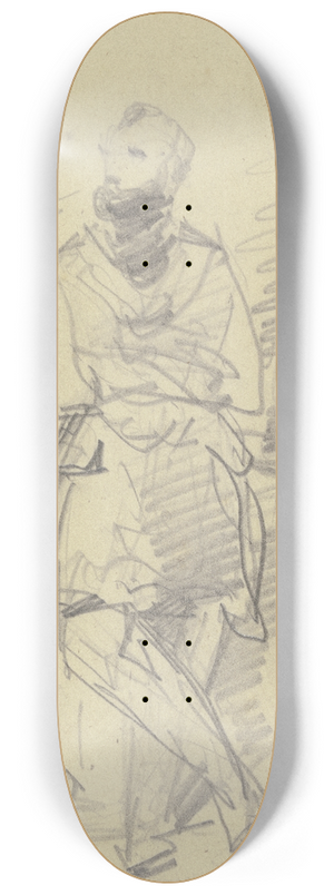 Ferdinand von Rayski - Studie zu einem mnnlichen Portrt 8.25 inch art skate deck