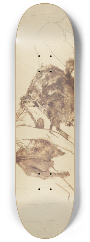 Fernand Cormon - Crouching Woman 8.25 inch art skate deck