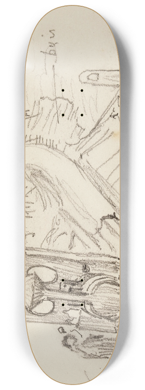 Fernand Cormon - Train sur les quais 8.25 inch art skate deck