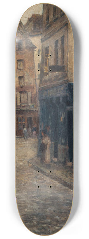 Fernand Maillaud - La rue de Lanneau. Effet de pluie 8.25 inch art skate deck