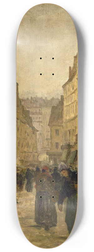 Fernand Maillaud - La rue Mouffetard 8.25 inch art skate deck