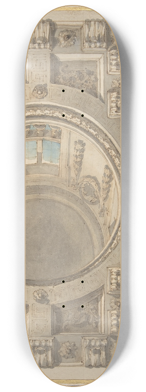 Flaminio Innocenzo Minozzi - Architectural Design for a Ceiling with a Dome 8.25 inch art skate deck