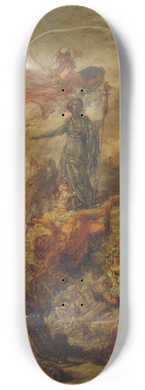 French School - Allgorie de la Libert sur les ruines de la Bastille 8.25 inch art skate deck