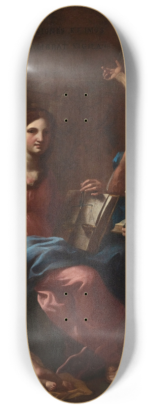 French School - Allgorie de la rgence dAnne dAutriche. 8.25 inch art skate deck