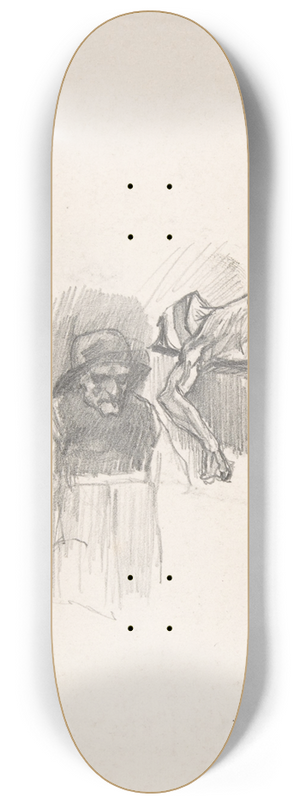 Flicien Rops - Study for Uylenspiegel 8.25 inch art skate deck