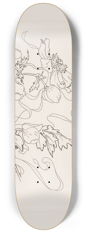 Flix Bracquemond - Assiette (anmone). 8.25 inch art skate deck