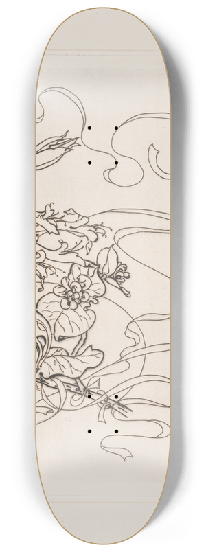 Flix Bracquemond - Assiette (chevre-feuille). 8.25 inch art skate deck