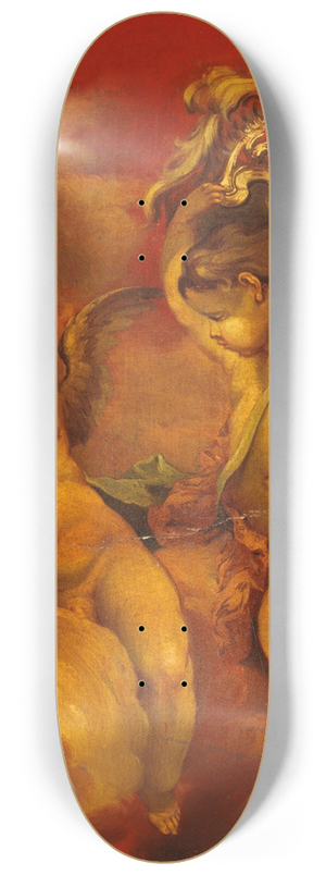 French School - Deux Gnies avec un casque 8.25 inch art skate deck