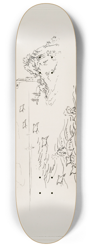 Flix Bracquemond - Le smaphore. 8.25 inch art skate deck