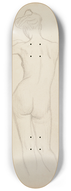 Flix Vallotton - Nu de dos 8.25 inch art skate deck