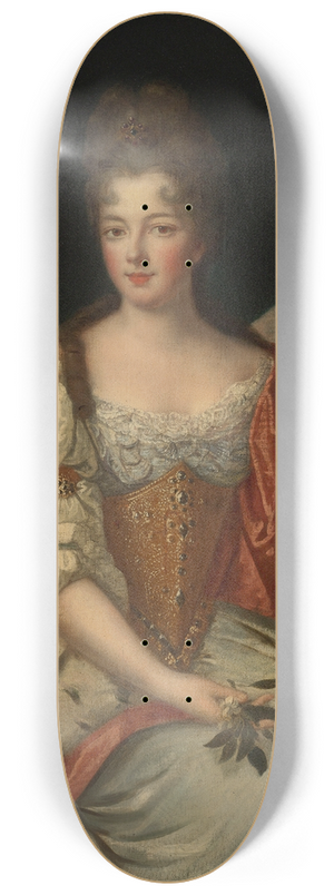 French School - Portrait of A Lady, Said To Be The Princess De Cond 8.25 inch art skate deck