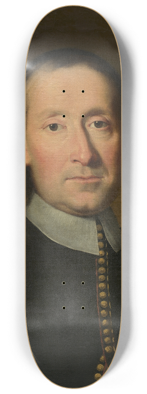 French School - Portrait of a Man 8.25 inch art skate deck