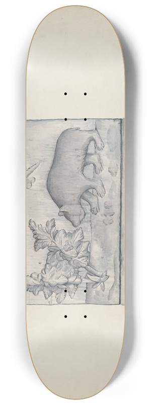 Flora Merchant - Relief Panel of Bear 8.25 inch art skate deck